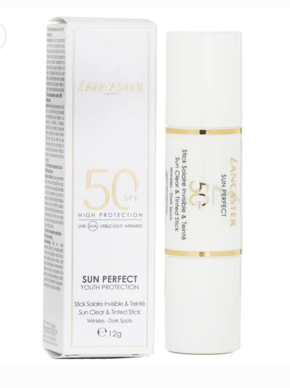 Lancaster Sun Perfect SPF 50 White Tinted Sun Stick - High Protection
